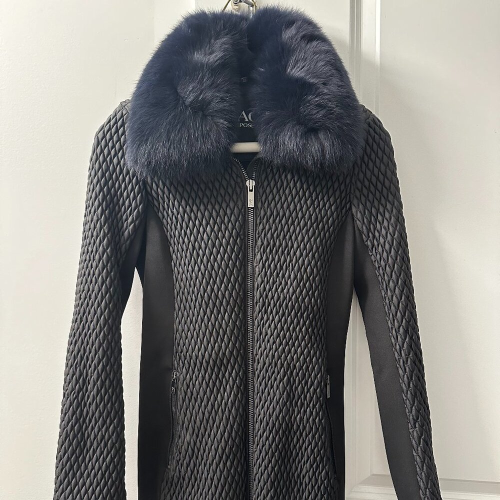 Zac Posen Women's Coat with Fur Collar